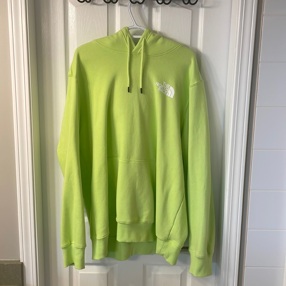 EUC XL Neon Green North Face Hoodie